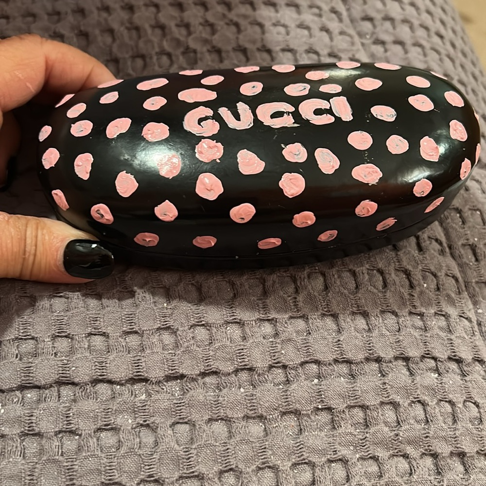 Gucci Black Case with Pink Dots
